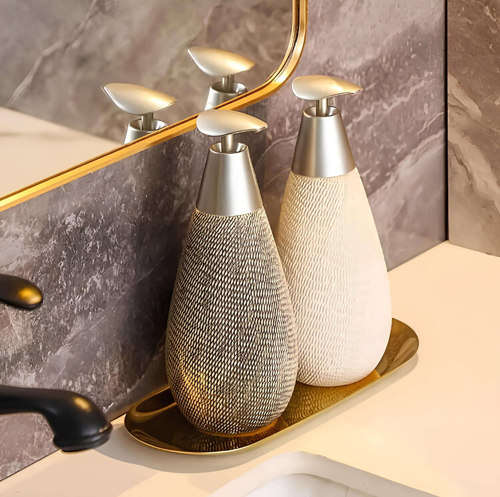 Distributeur de savon liquide en céramique avec pompe