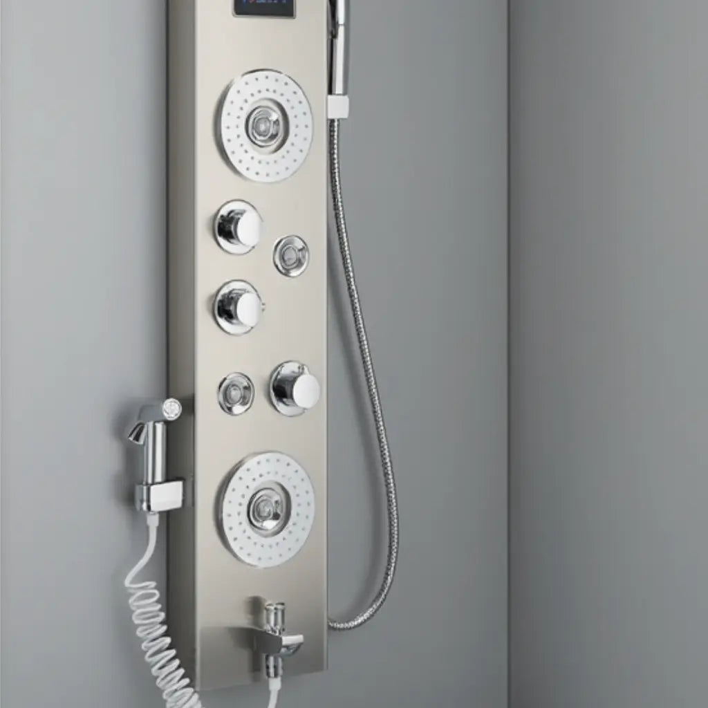 Colonne de douche hydromassante inox brossé