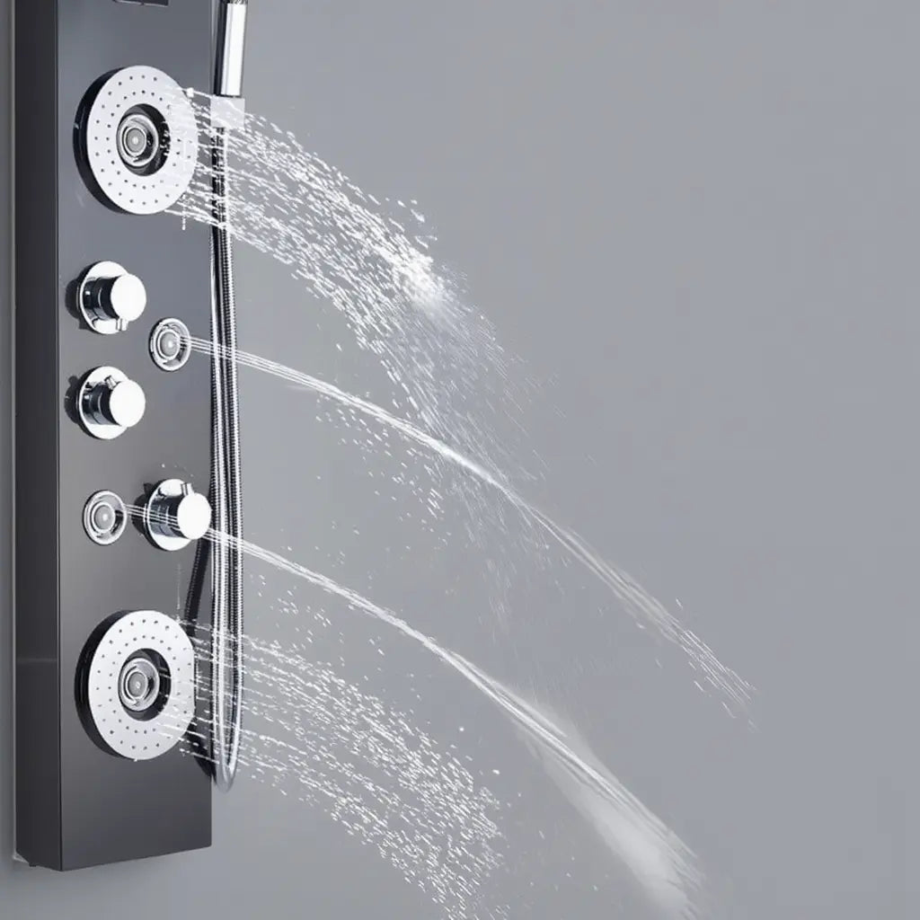 Colonne de douche hydromassante noir mat