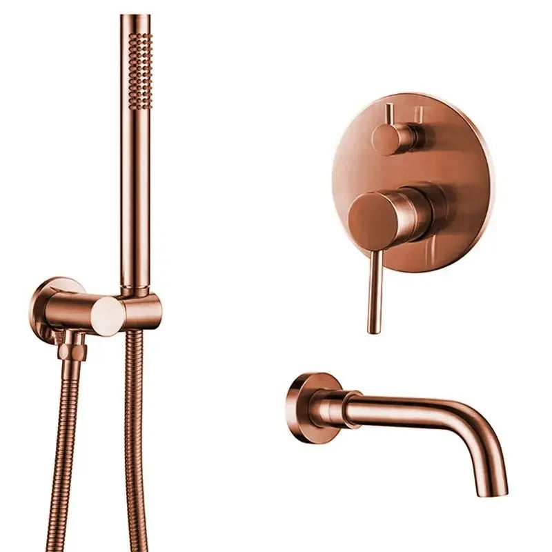 Mitigeur baignoire or rose brossé