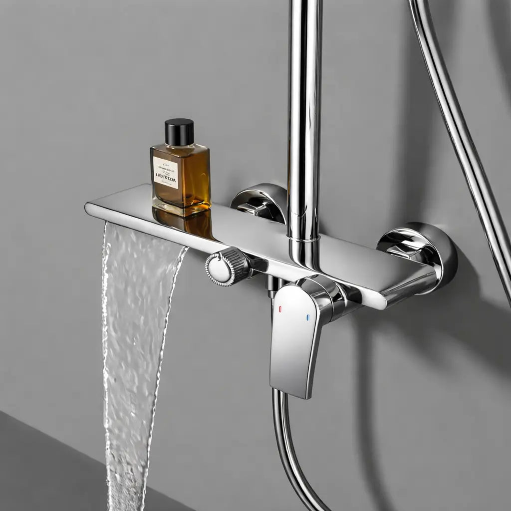 Colonne de douche thermostatique chrome