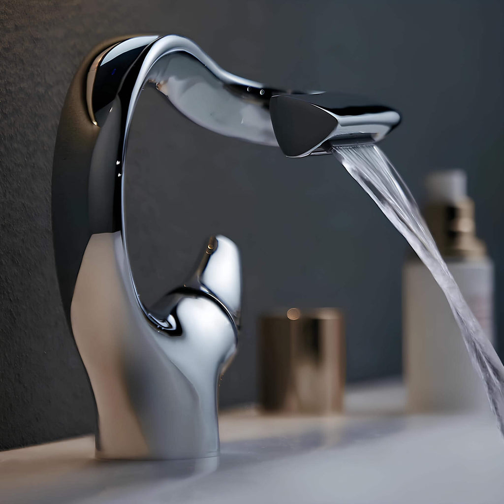 Mitigeur lavabo cascade compact laiton massif