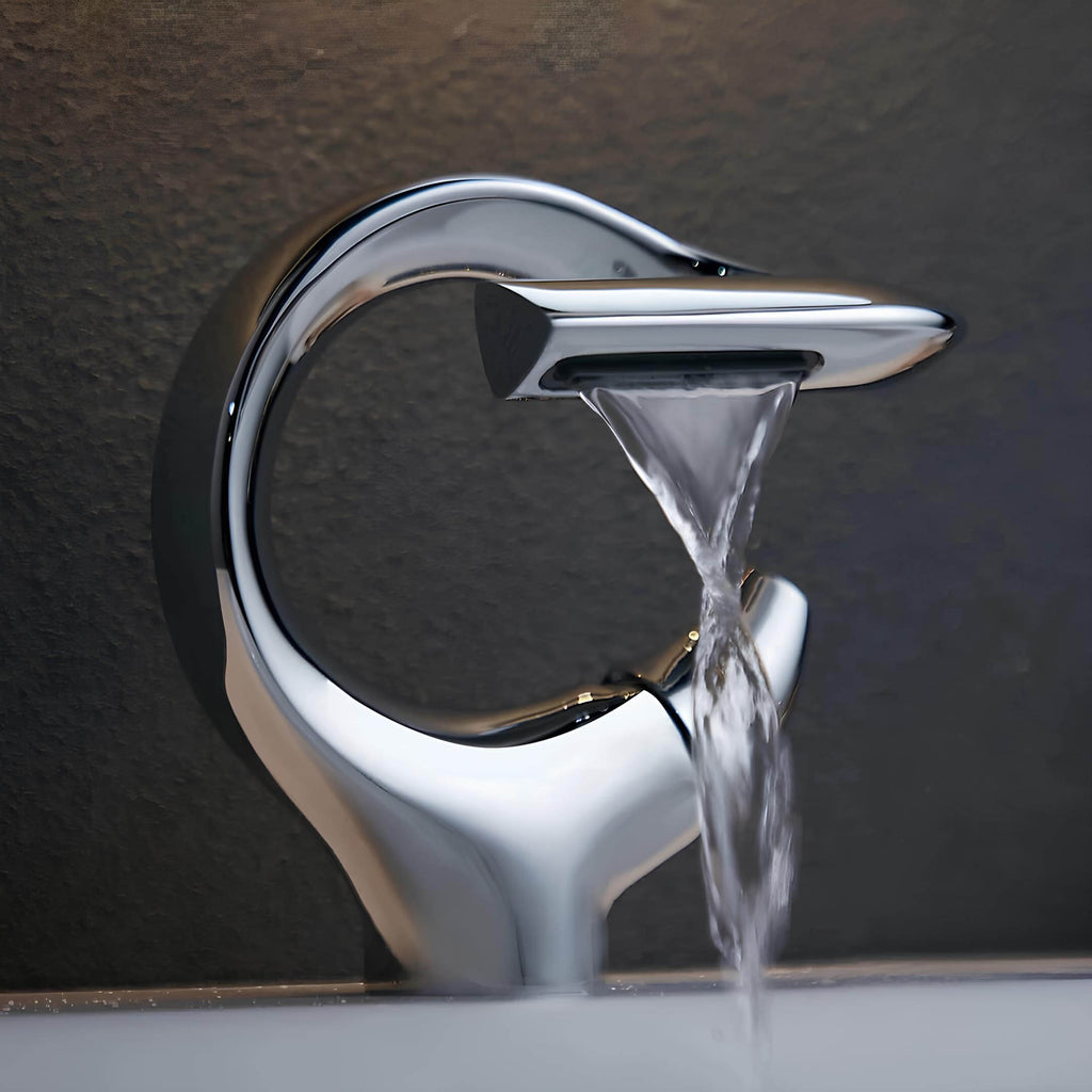 Mitigeur lavabo cascade compact laiton massif