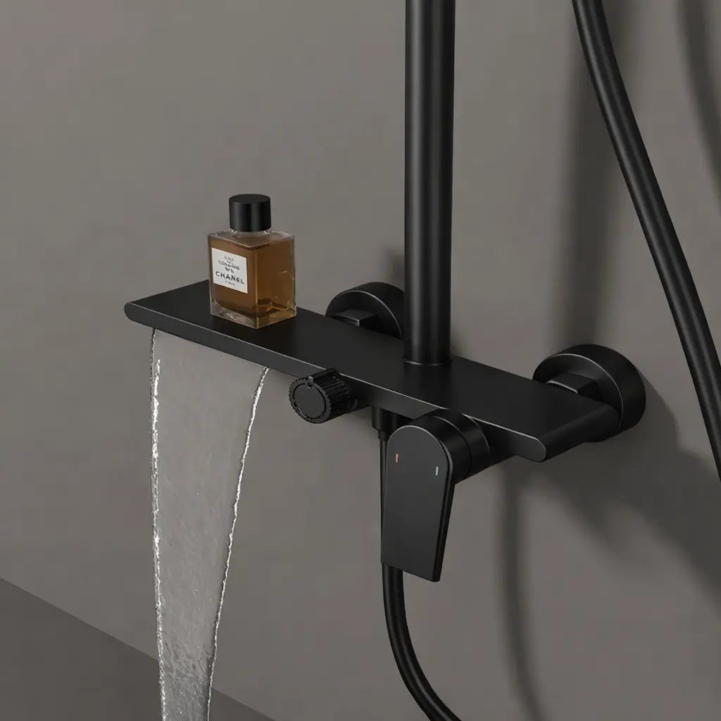 Colonne de douche thermostatique noir mat