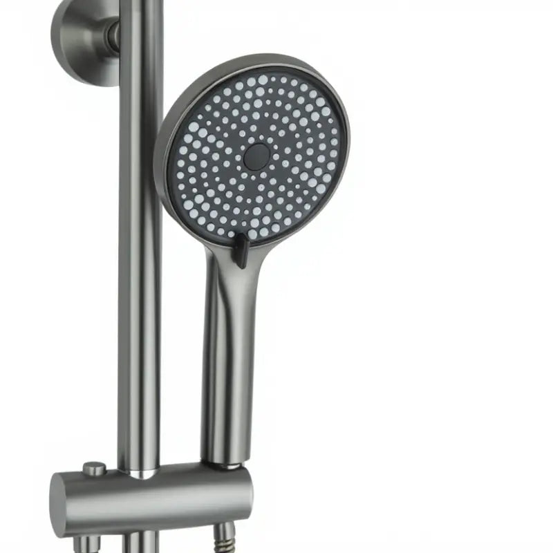 Colonne de douche thermostatique gris brossé
