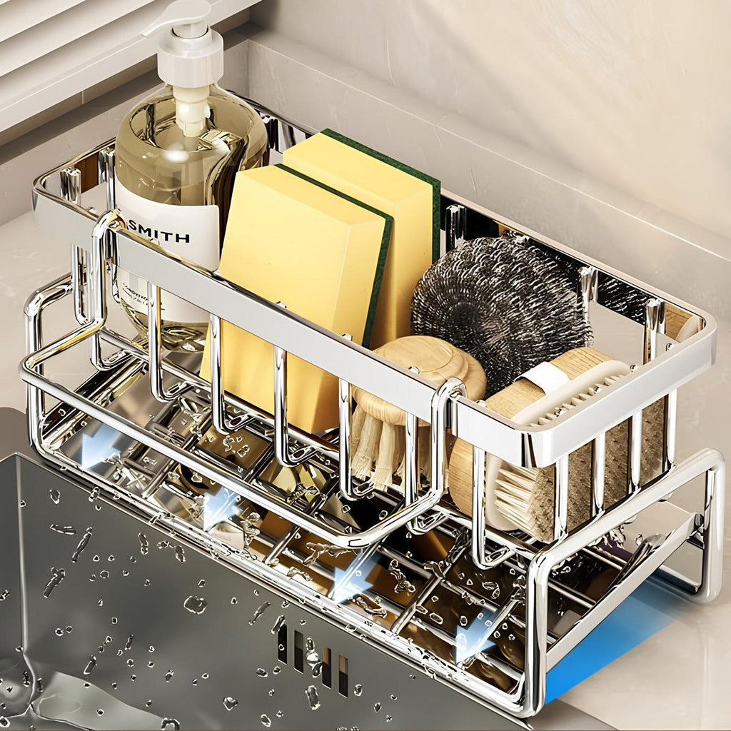 Porte-éponges cuisine sans perçage inox