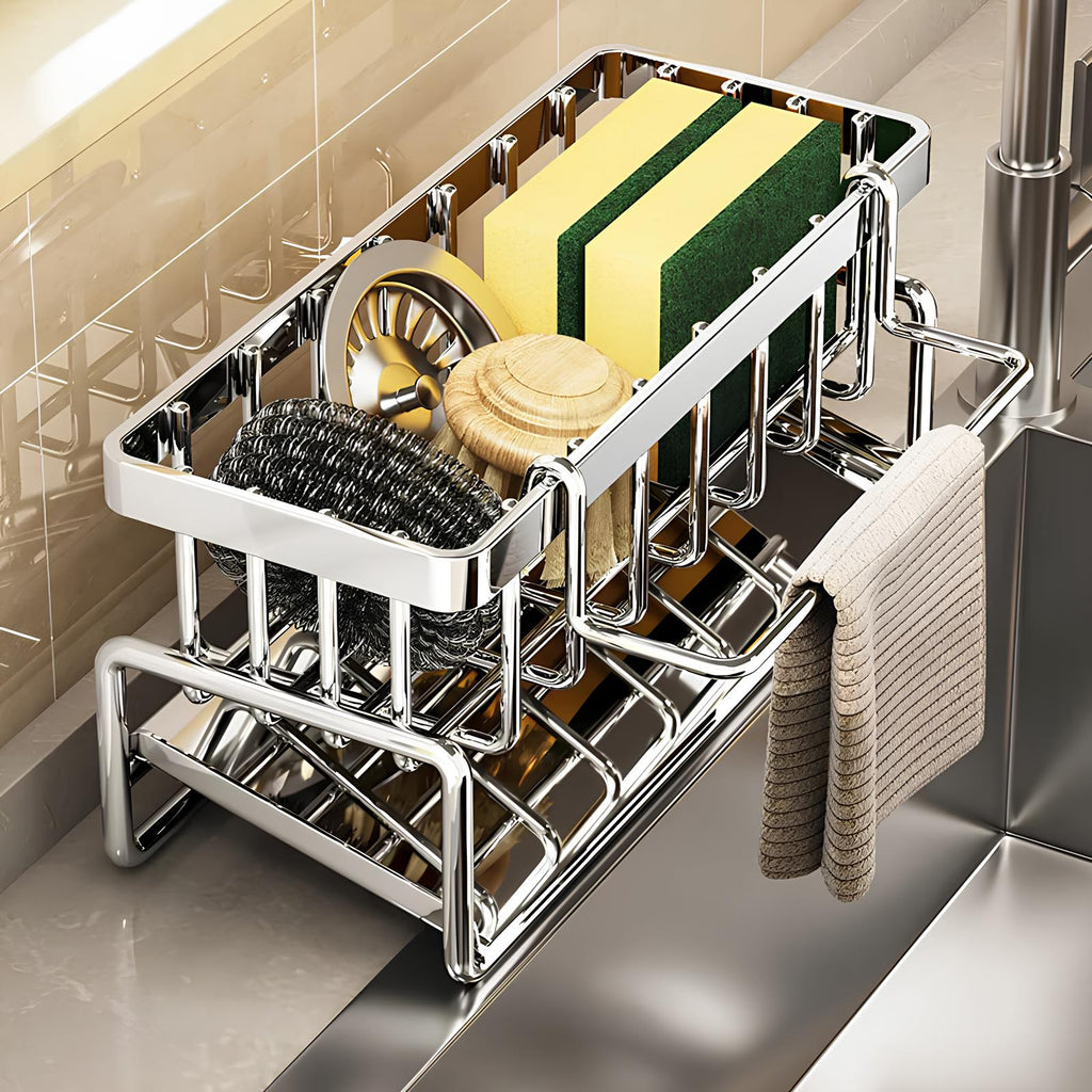 Porte-éponges cuisine sans perçage inox