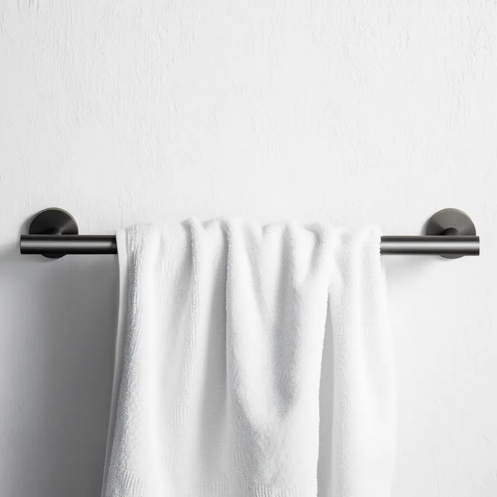 Porte-serviettes gris brossé
