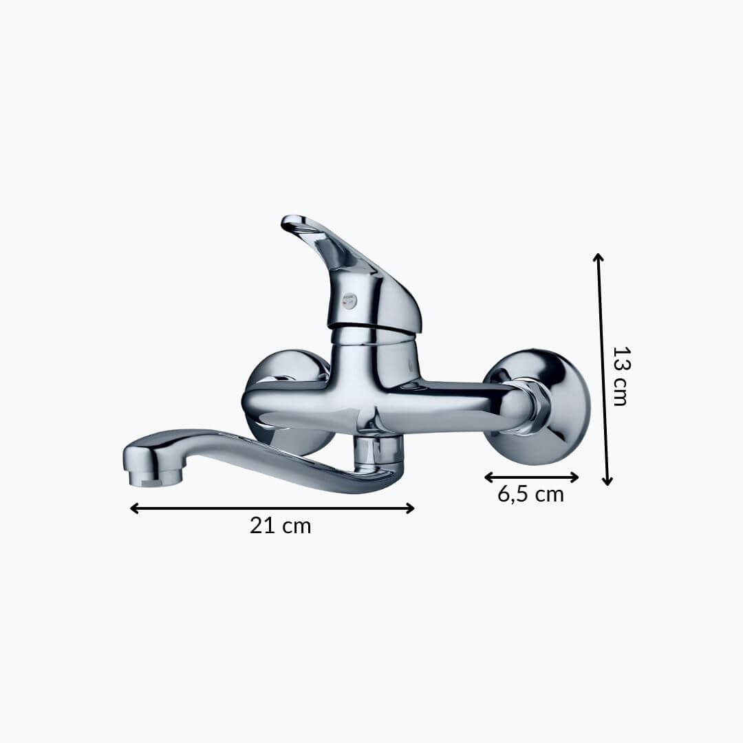 Robinet baignoire mural monocommande chrome