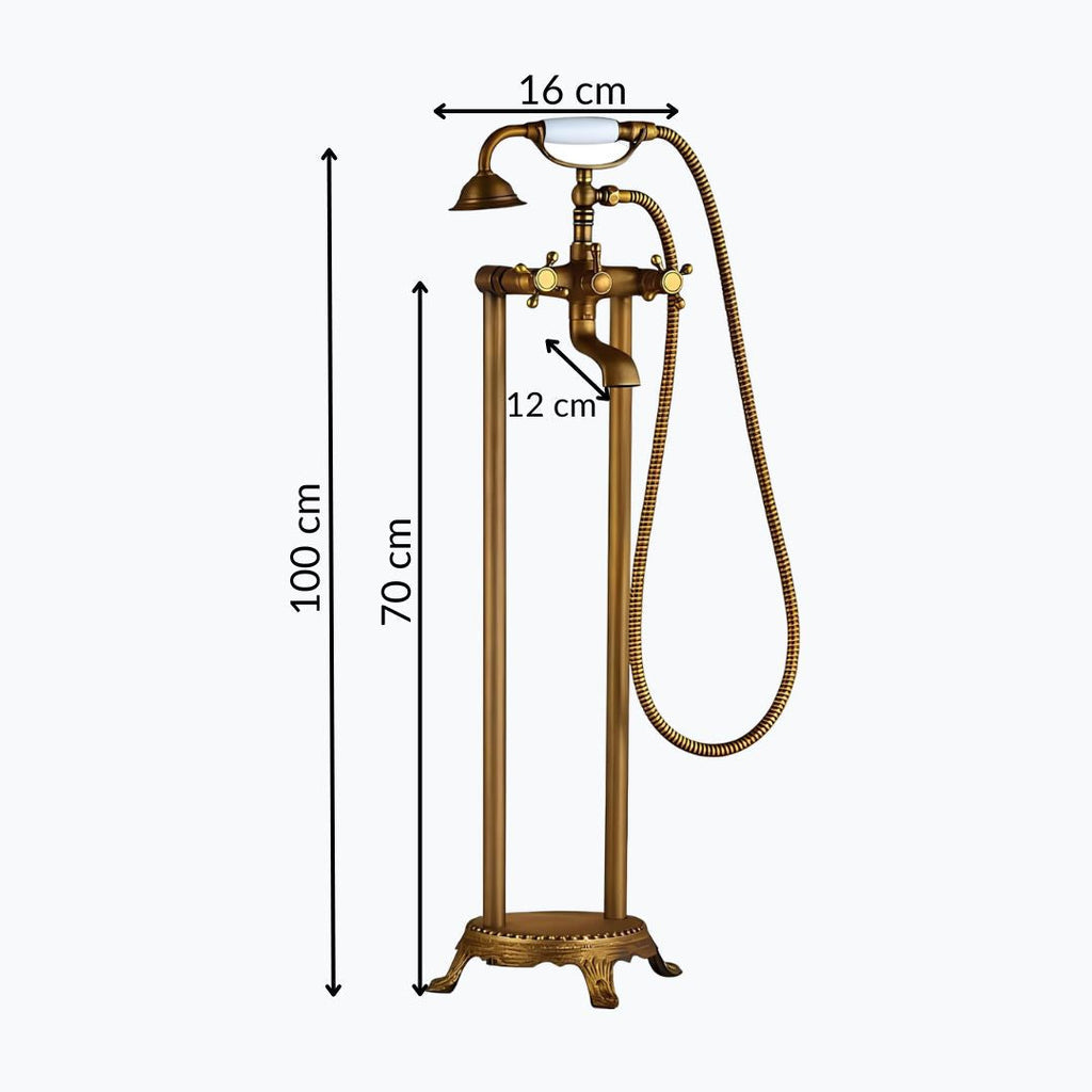 Robinet baignoire sur pied antique rétro