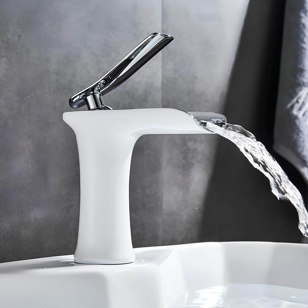 Robinet cascade lavabo laiton massif