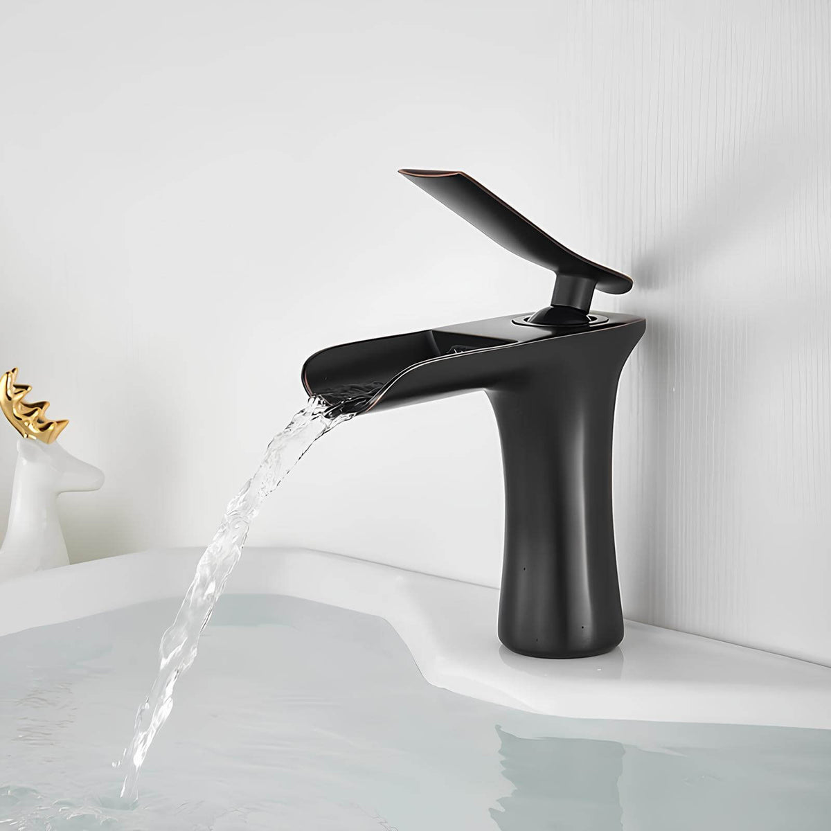 Robinet cascade lavabo laiton massif