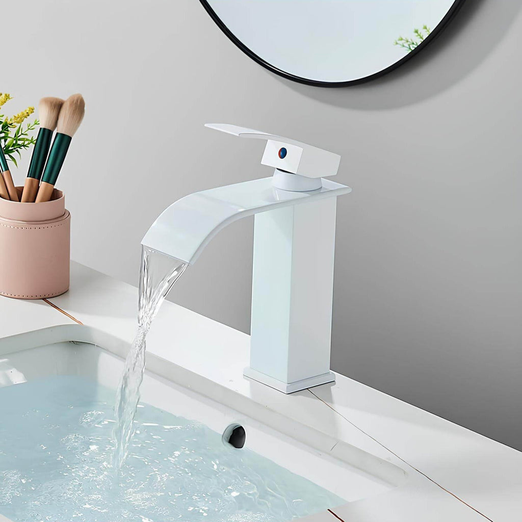 Robinet lavabo cascade inox - mitigeur classique
