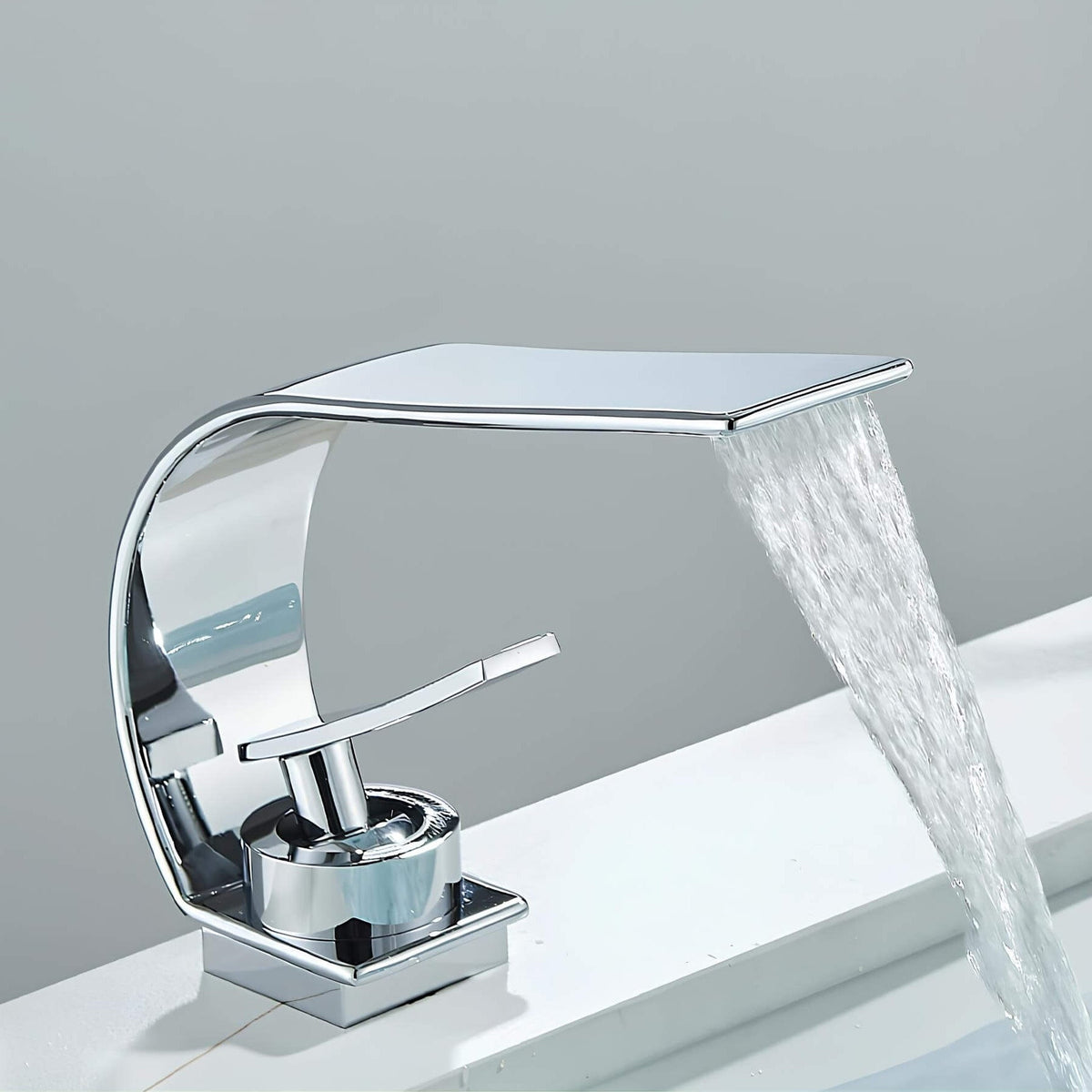 Robinet mitigeur cascade laiton massif design fin