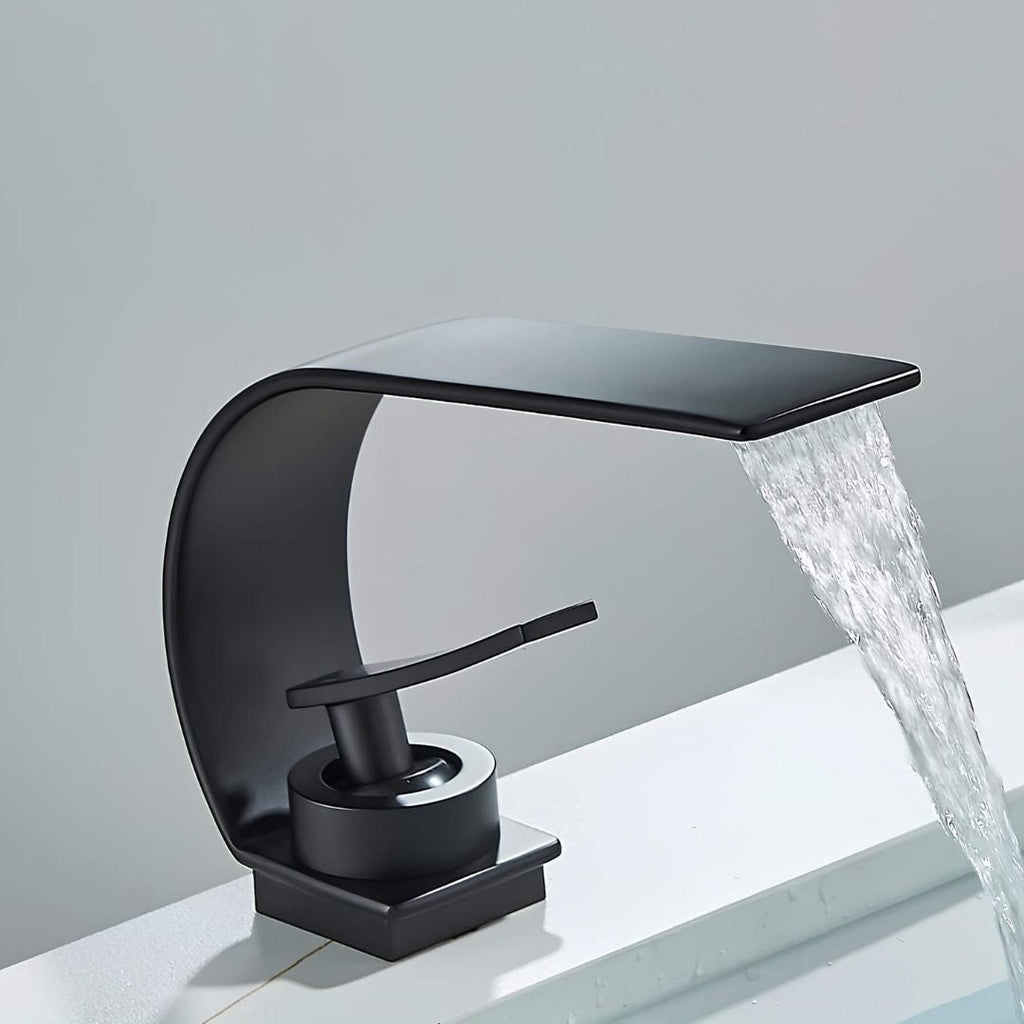 Robinet mitigeur cascade laiton massif design fin