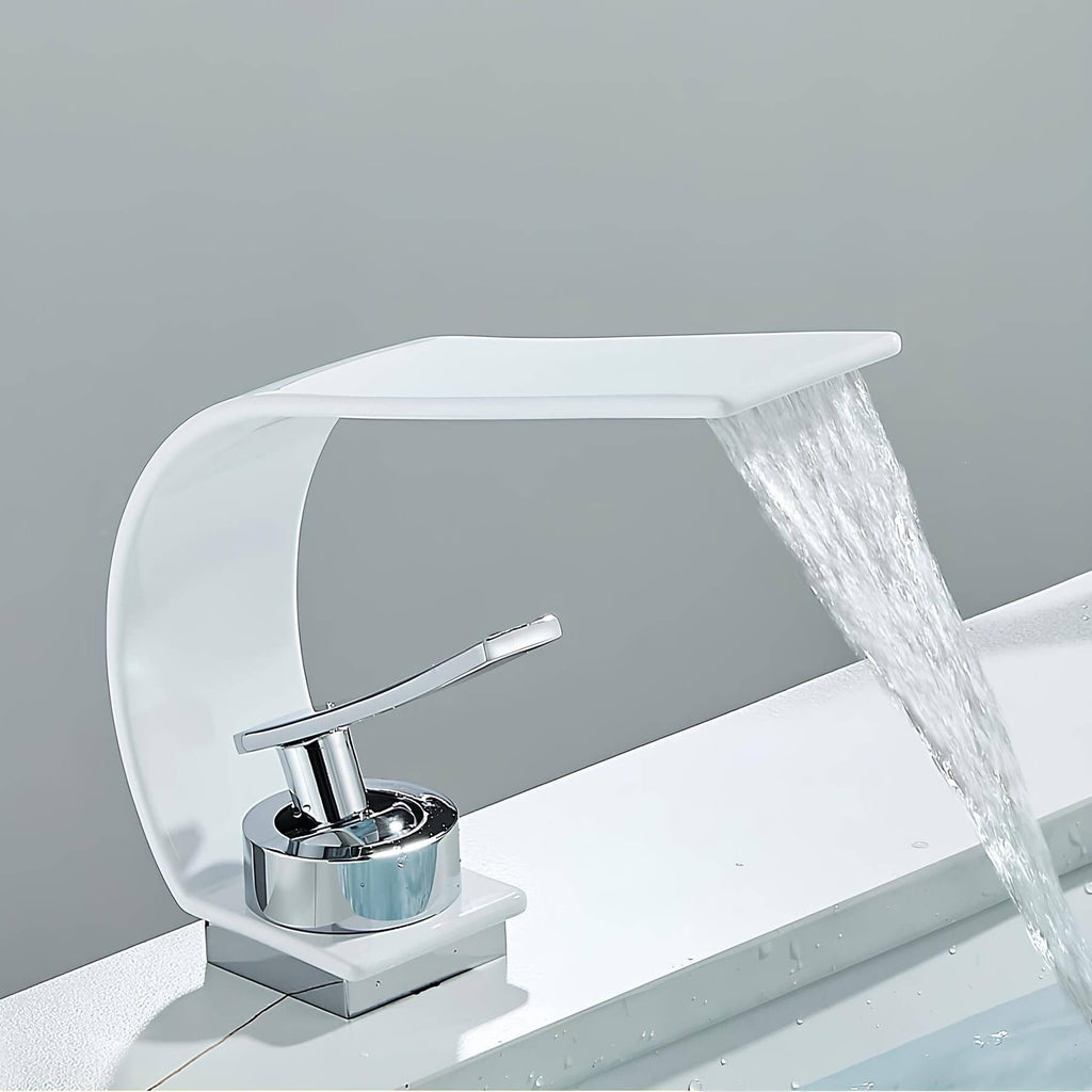 Robinet mitigeur cascade laiton massif design fin