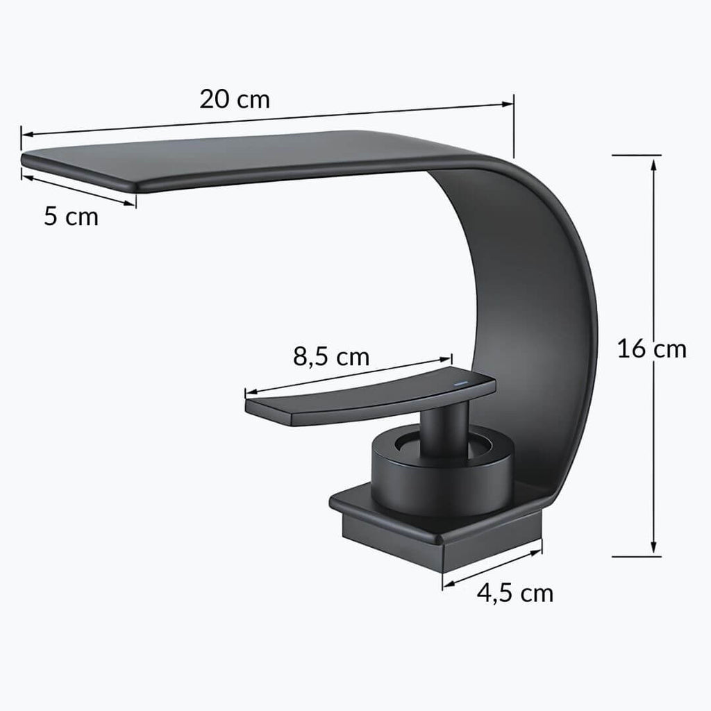 Robinet mitigeur cascade laiton massif design fin