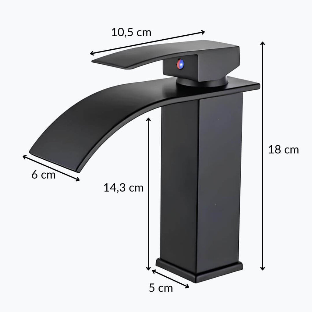 Robinet mitigeur cascade acier inoxydable
