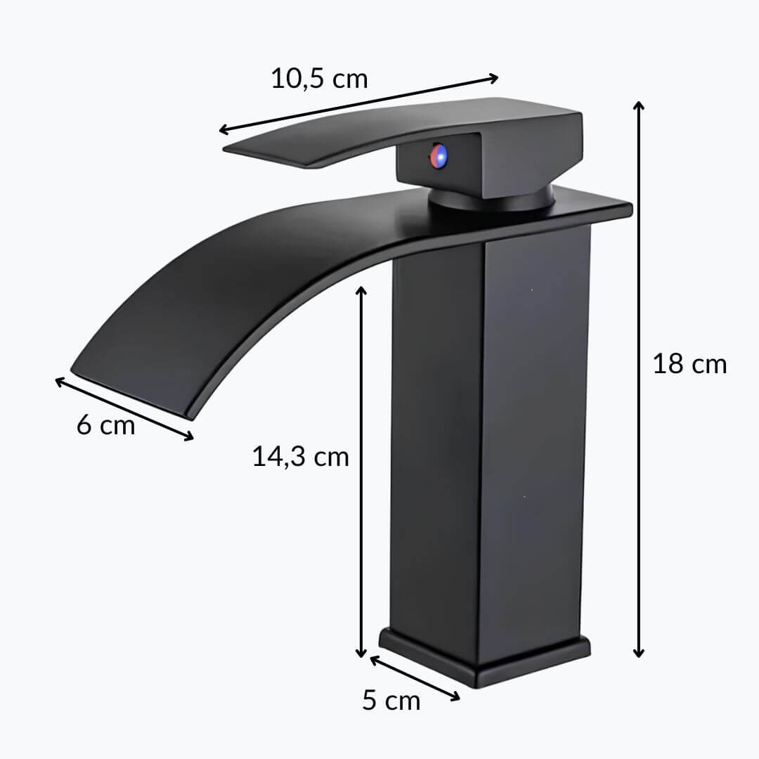 Robinet mitigeur cascade acier inoxydable