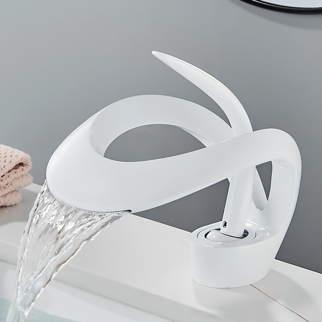 Robinet mitigeur cascade lavabo laiton massif