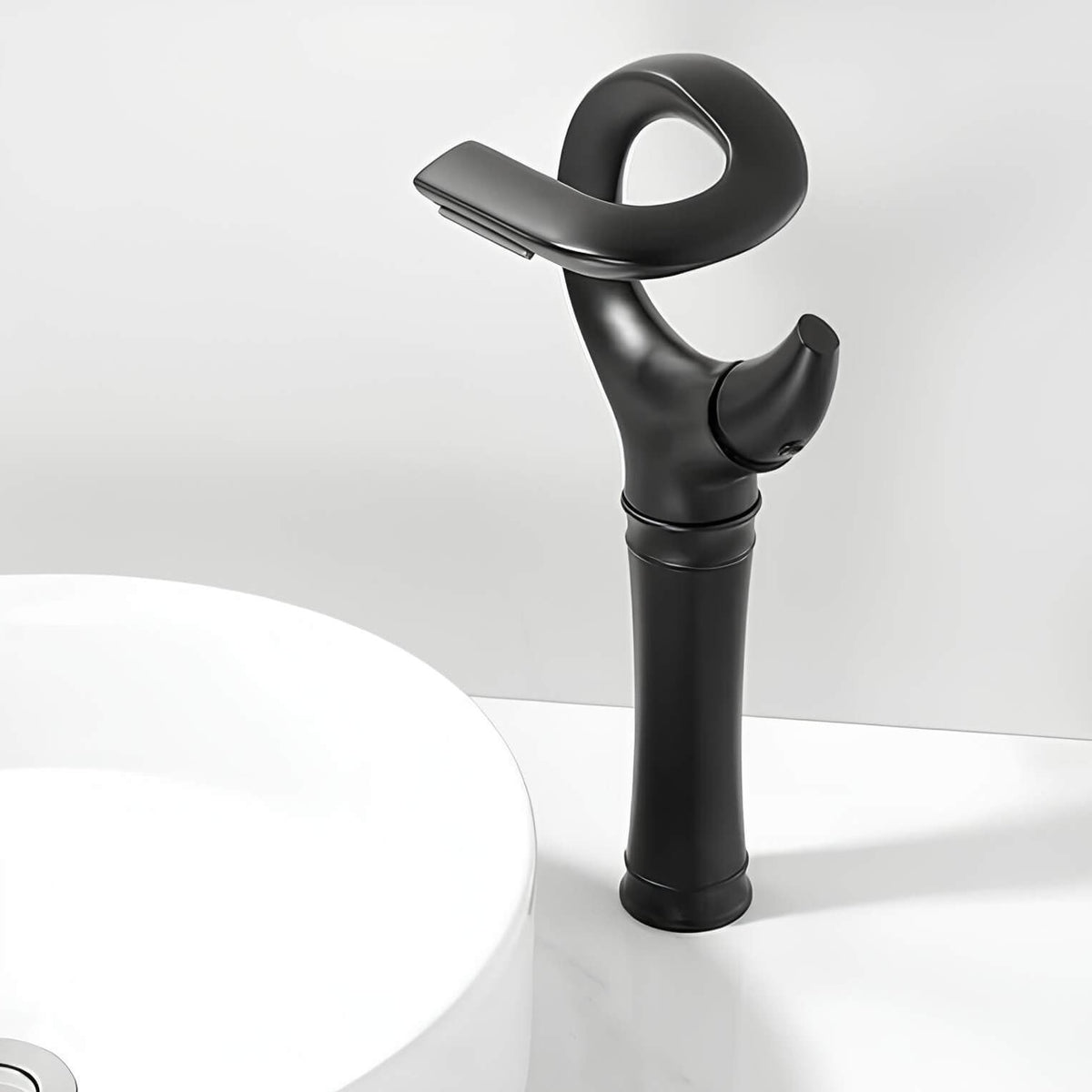 Robinet cascade vasque monotrou contemporain