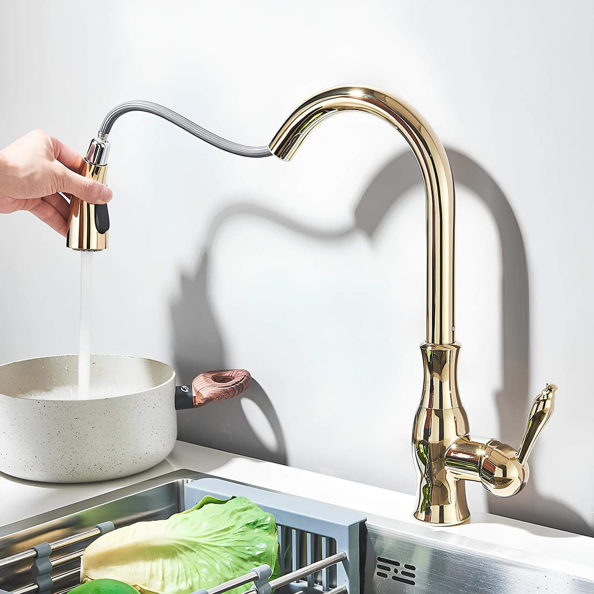 Robinet cuisine avec douchette extractible
