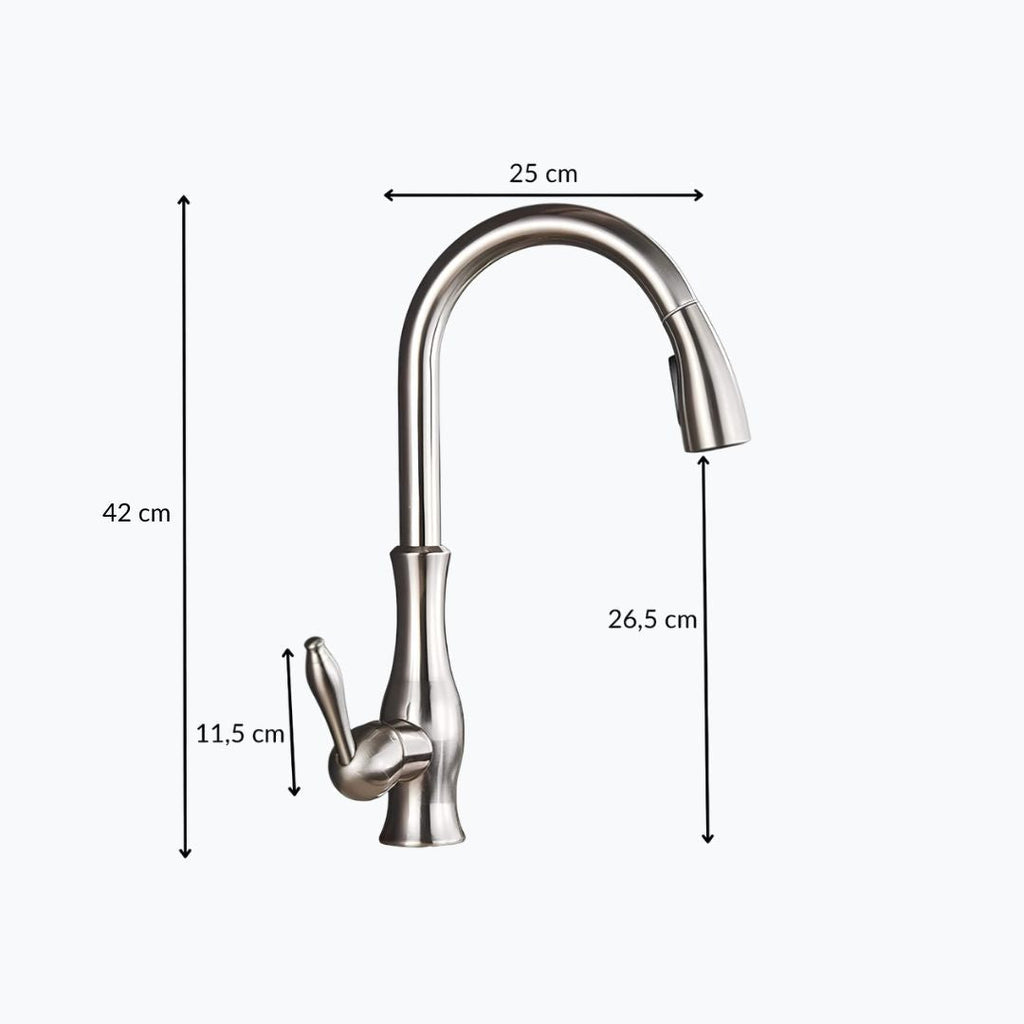 Robinet cuisine avec douchette extractible