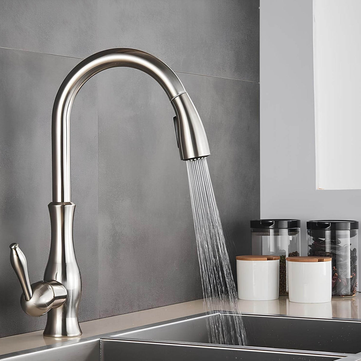 Robinet cuisine avec douchette extractible