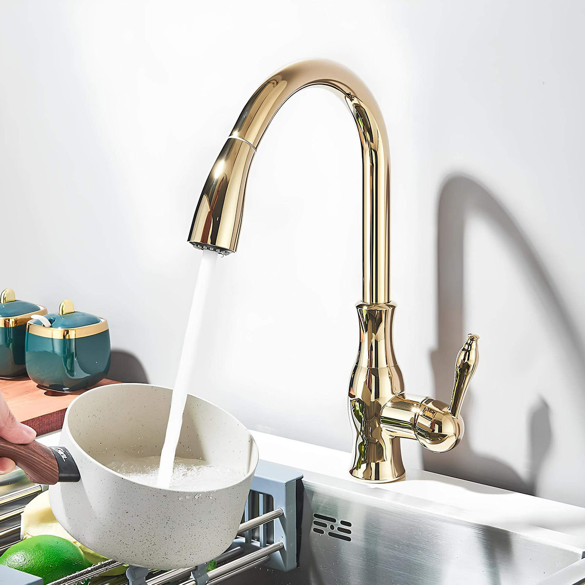 Robinet cuisine avec douchette extractible