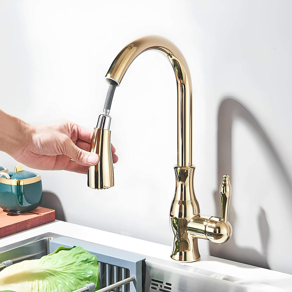 Robinet cuisine avec douchette extractible