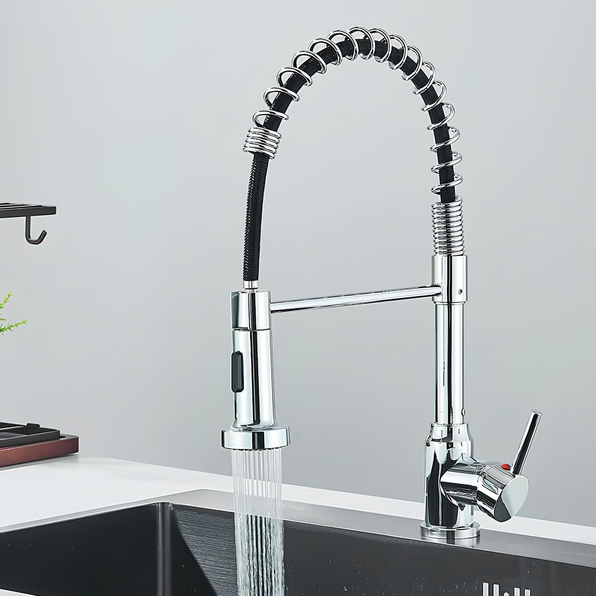 Robinet évier douchette extractible inox