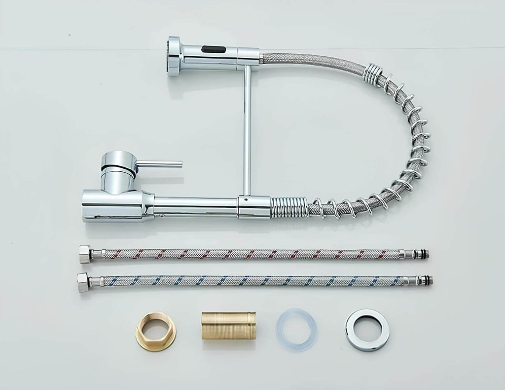 Robinet évier douchette extractible inox