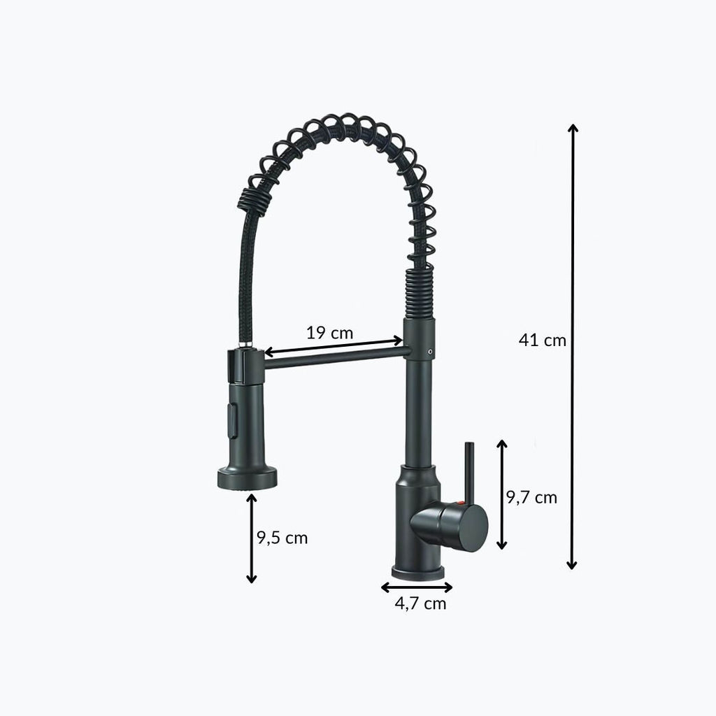 Robinet évier douchette extractible inox