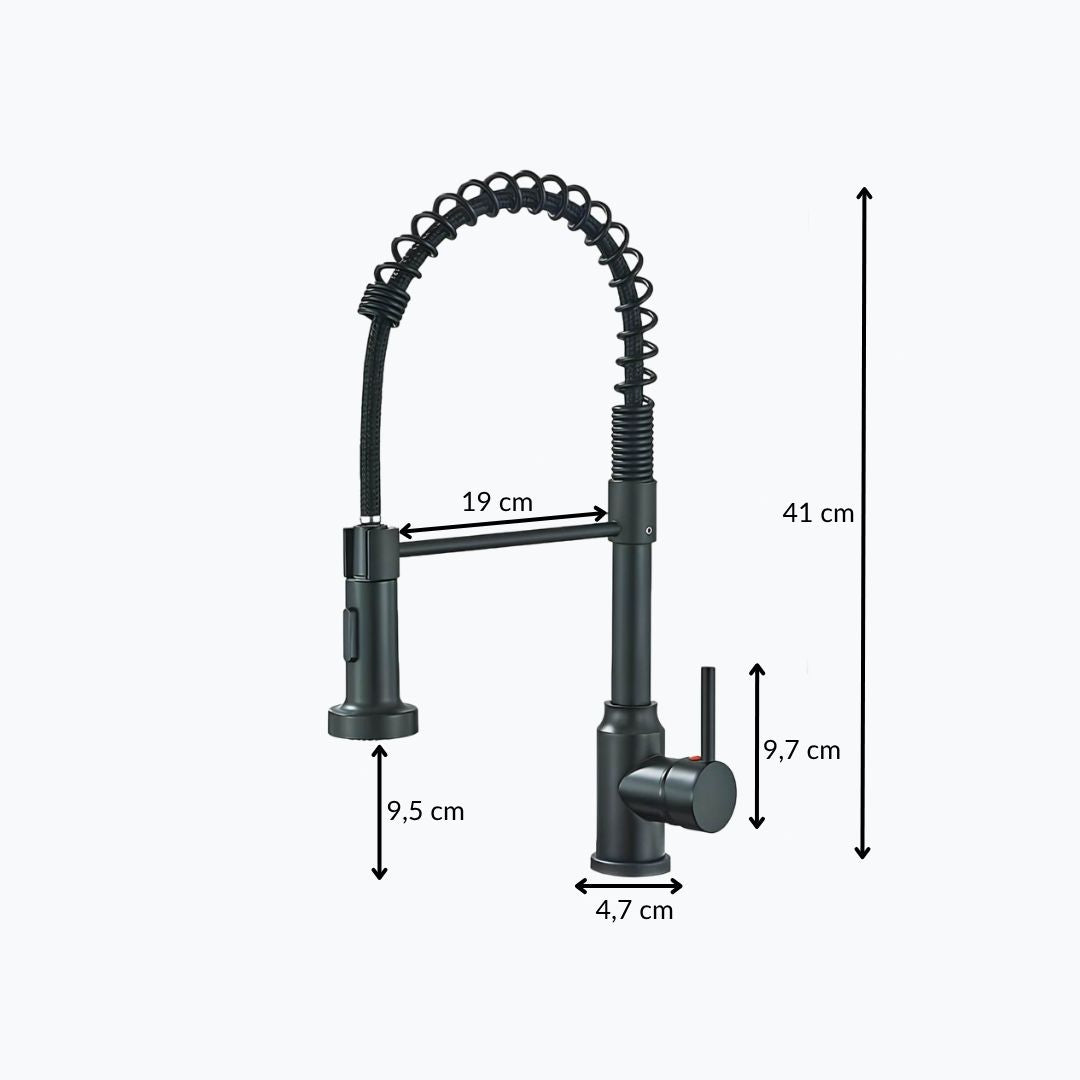 Robinet évier douchette extractible inox