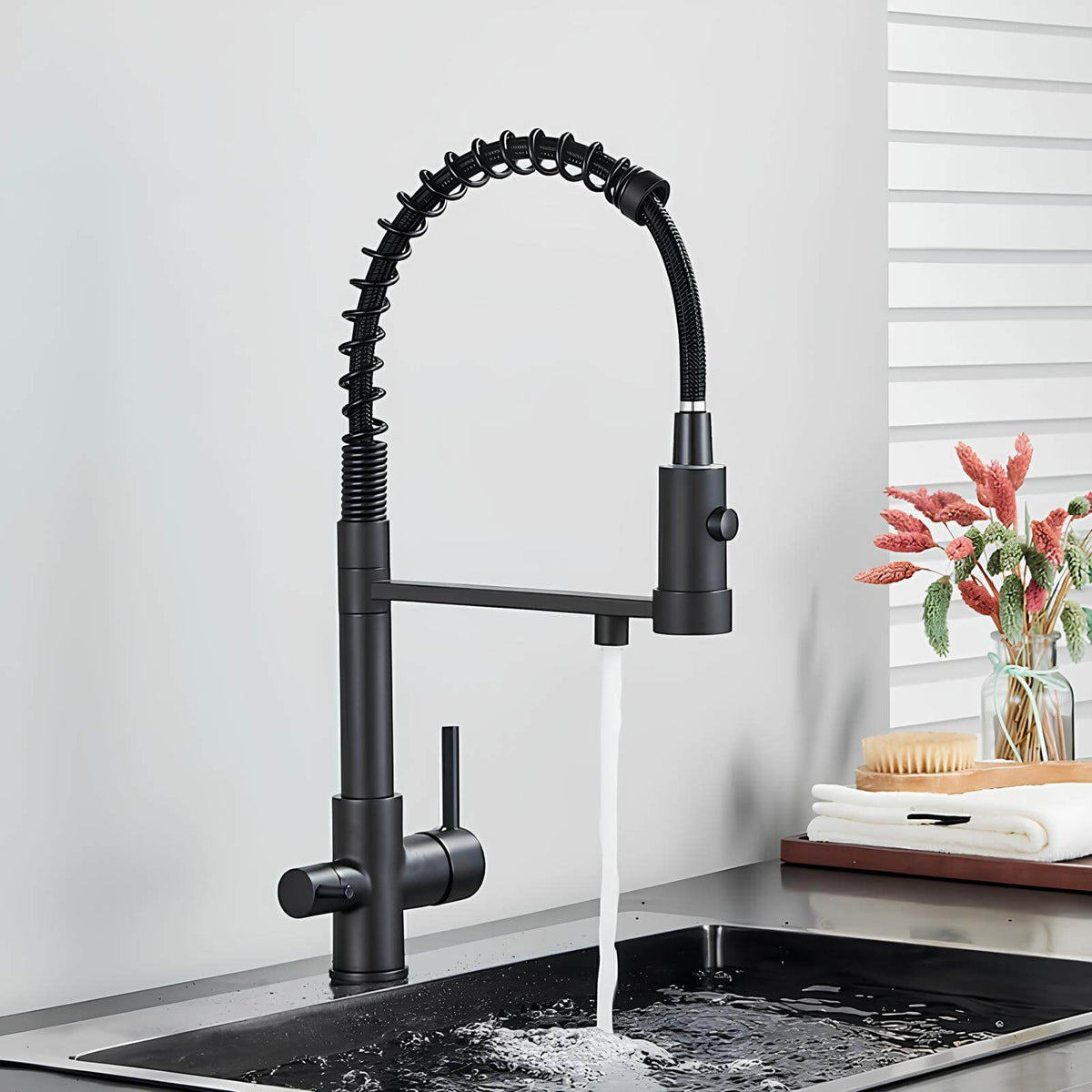 Robinet cuisine douchette eau filtrée