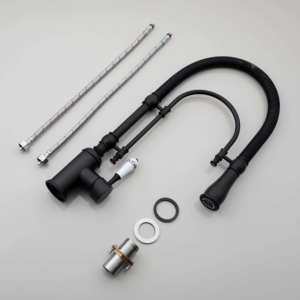 Robinet cuisine douchette extractible mitigeur laiton ressort flexible
