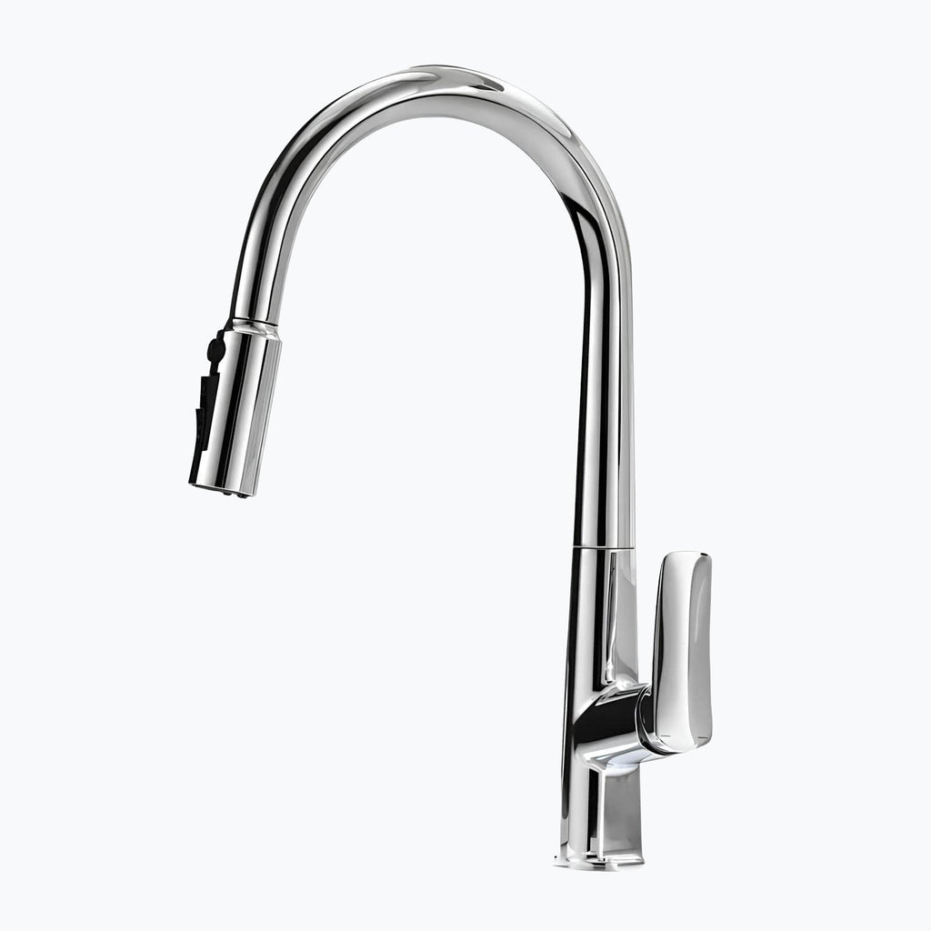 Robinet cuisine laiton avec douchette extractible et eau filtrée