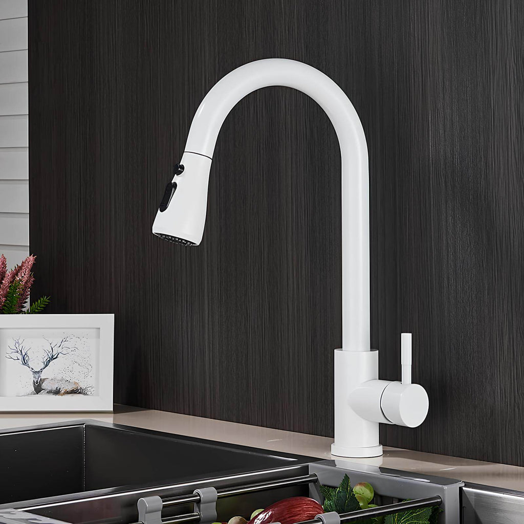 Robinet cuisine laiton douchette extractible 2 jets