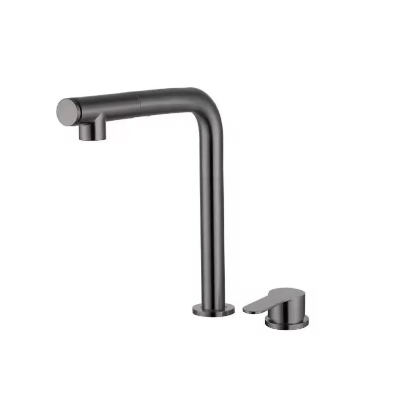 Robinet cuisine escamotable sous fenêtre douchette