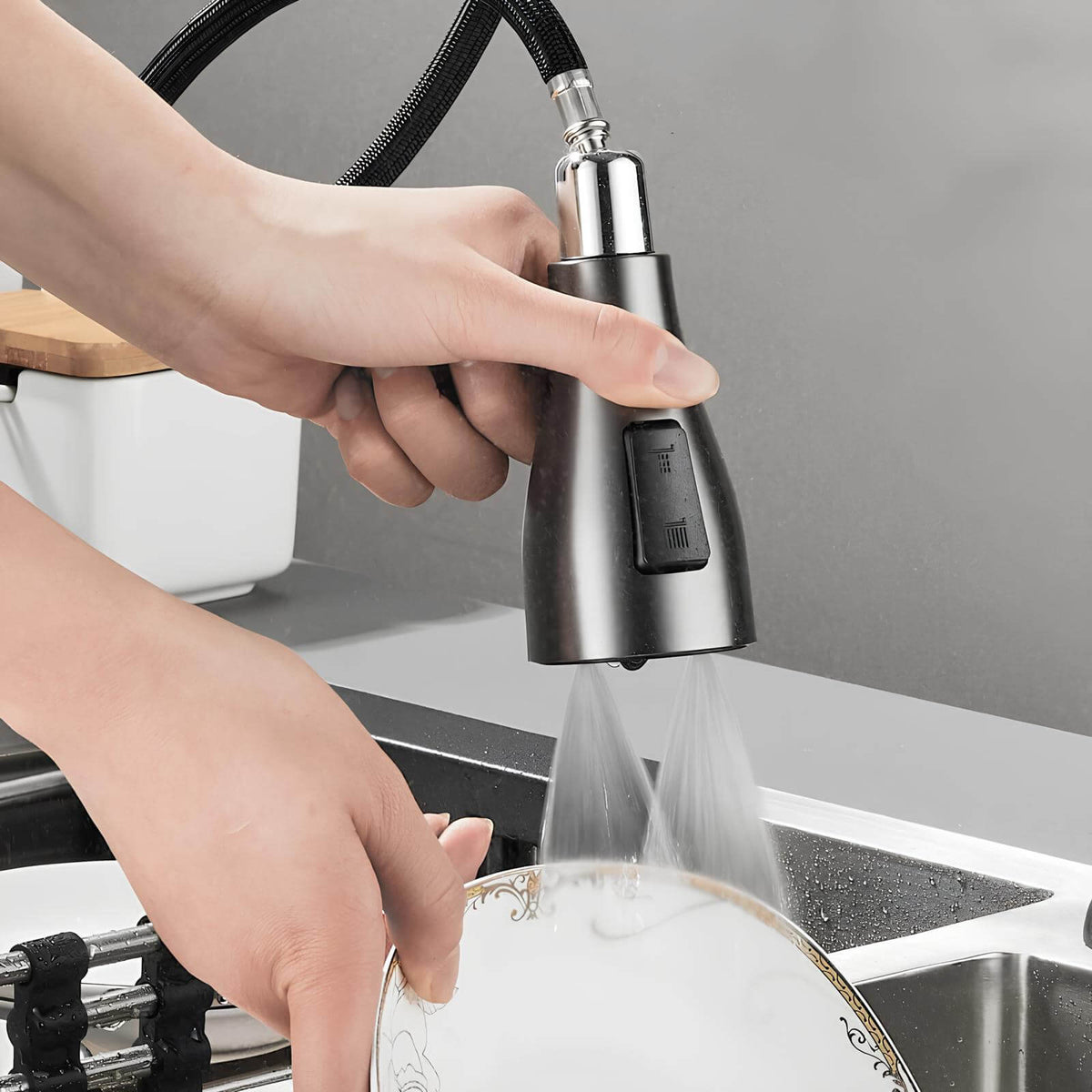 Robinet cuisine extractible bec rétractable