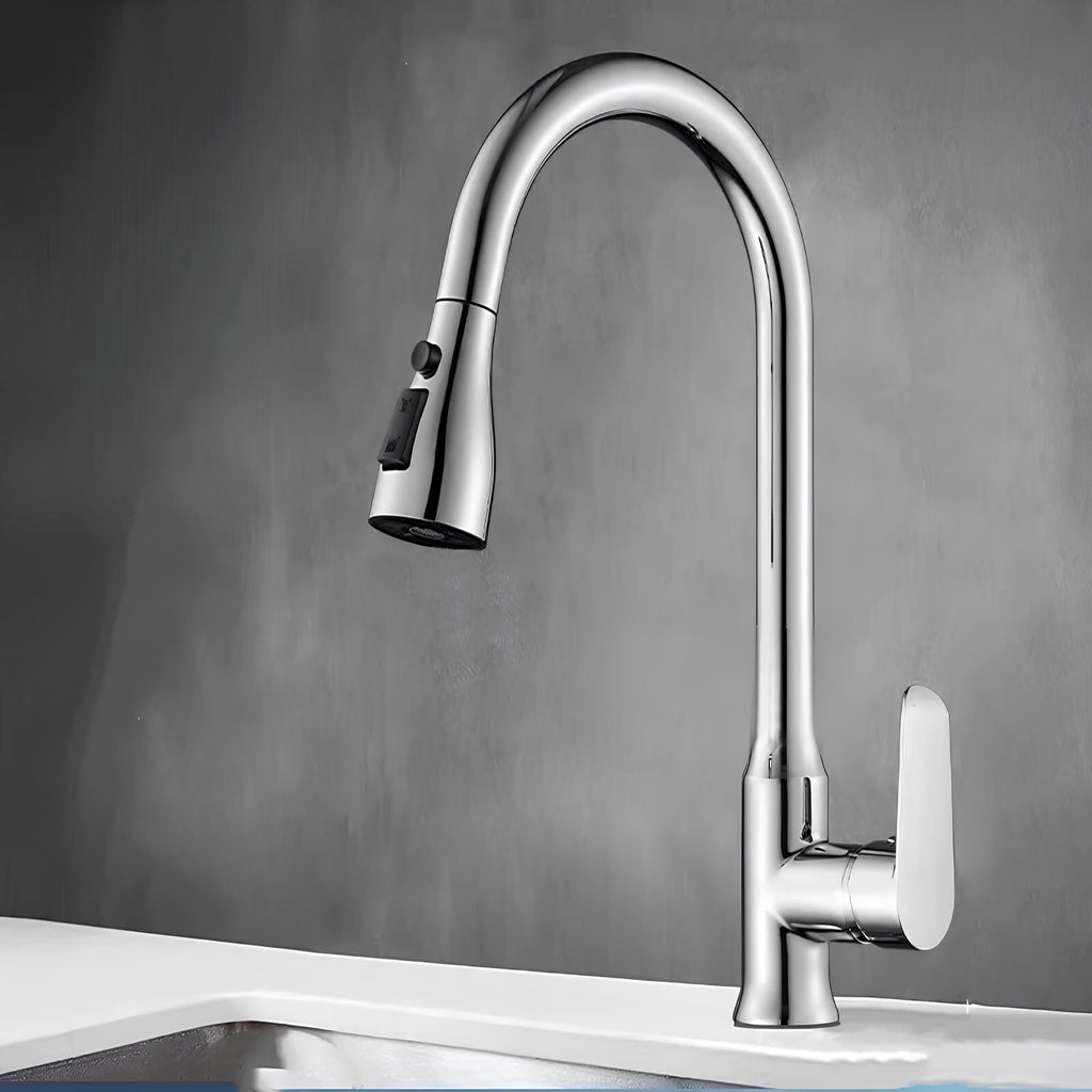 Robinet cuisine extractible bec rétractable