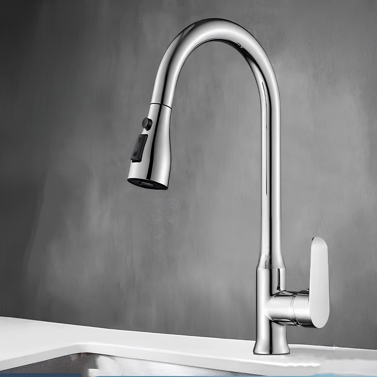 Robinet cuisine extractible bec rétractable