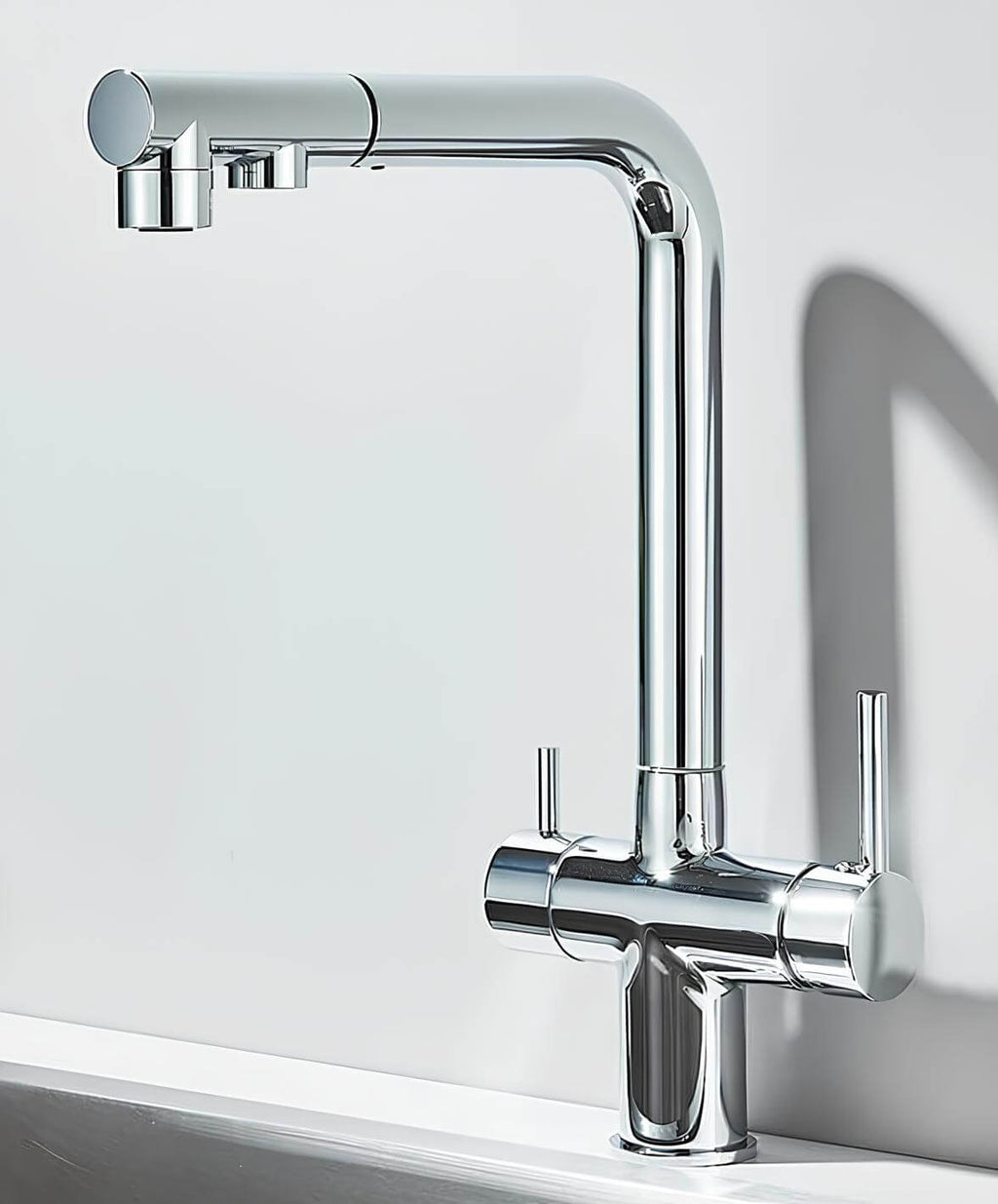 Robinet cuisine filtration 3 en 1 avec douchette