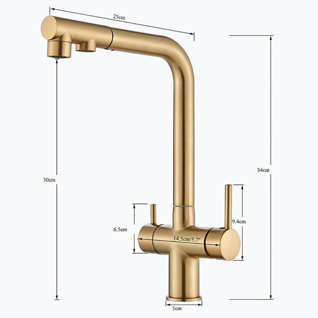 Robinet cuisine filtration 3 en 1 avec douchette