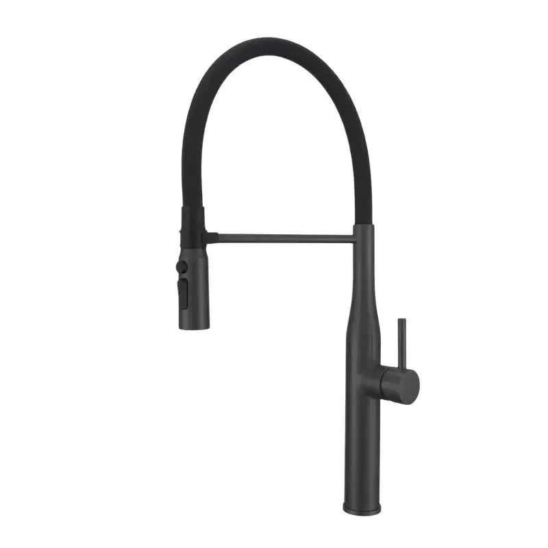 Robinet cuisine flexible noir mono-commande