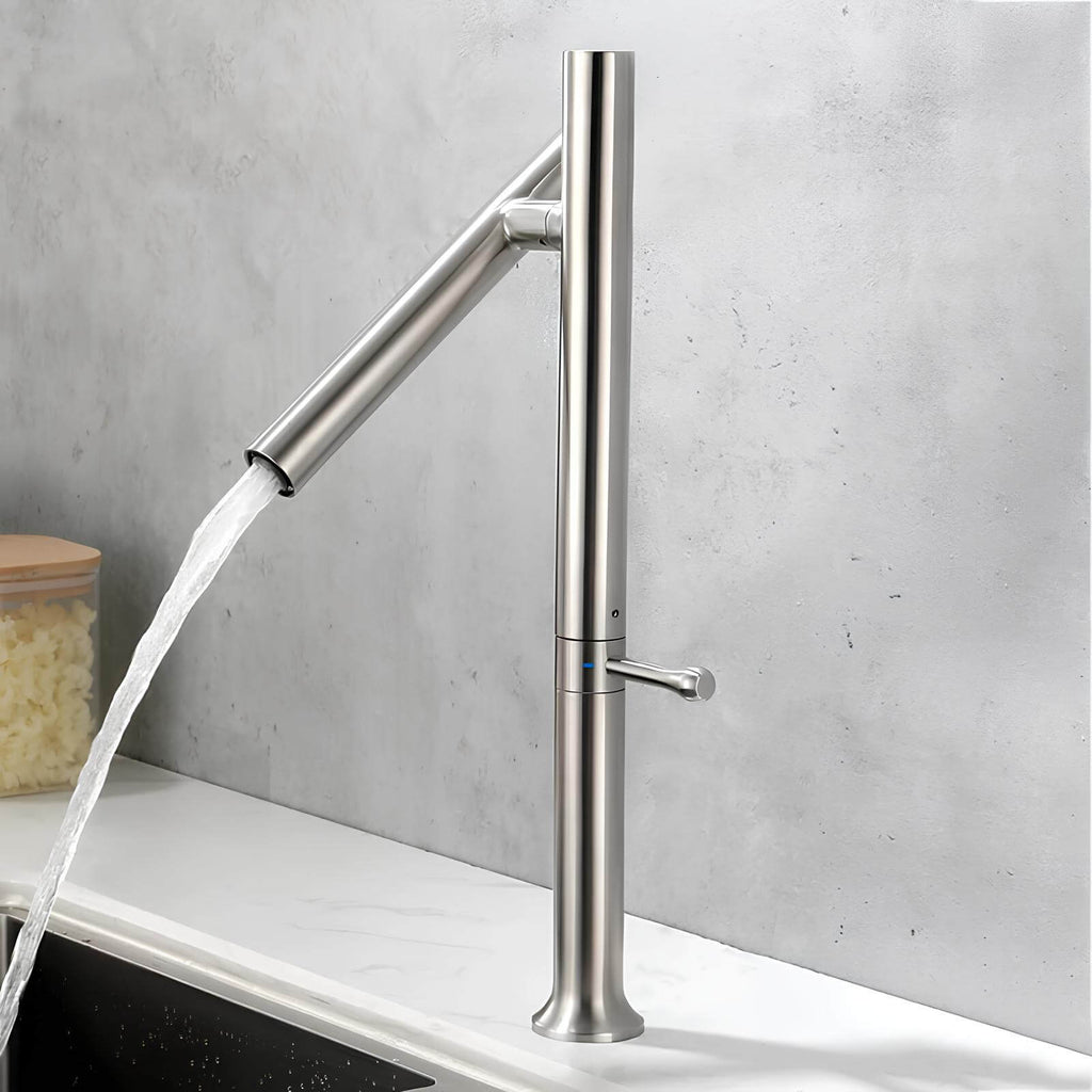 Robinet cuisine inox 304 rotatif 360° mitigeur brossé