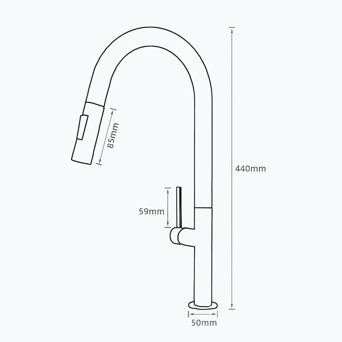 Robinet de cuisine avec douchette extractible