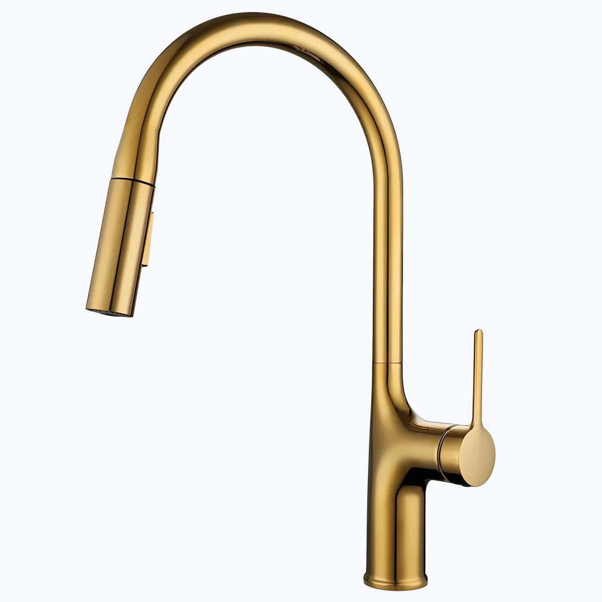 Robinet de cuisine extractible bec haut deux jets