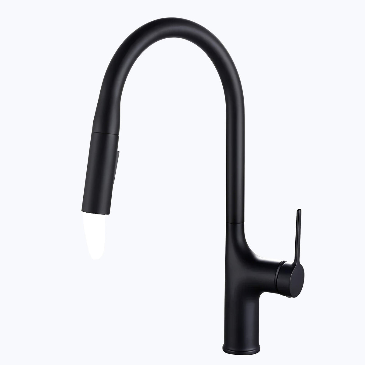 Robinet de cuisine extractible bec haut deux jets