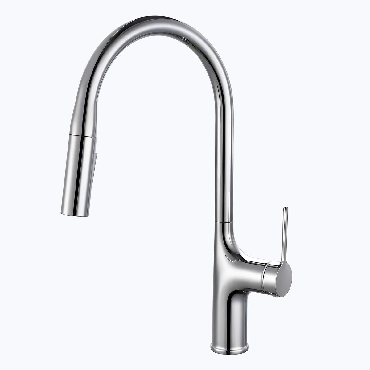 Robinet de cuisine extractible bec haut deux jets